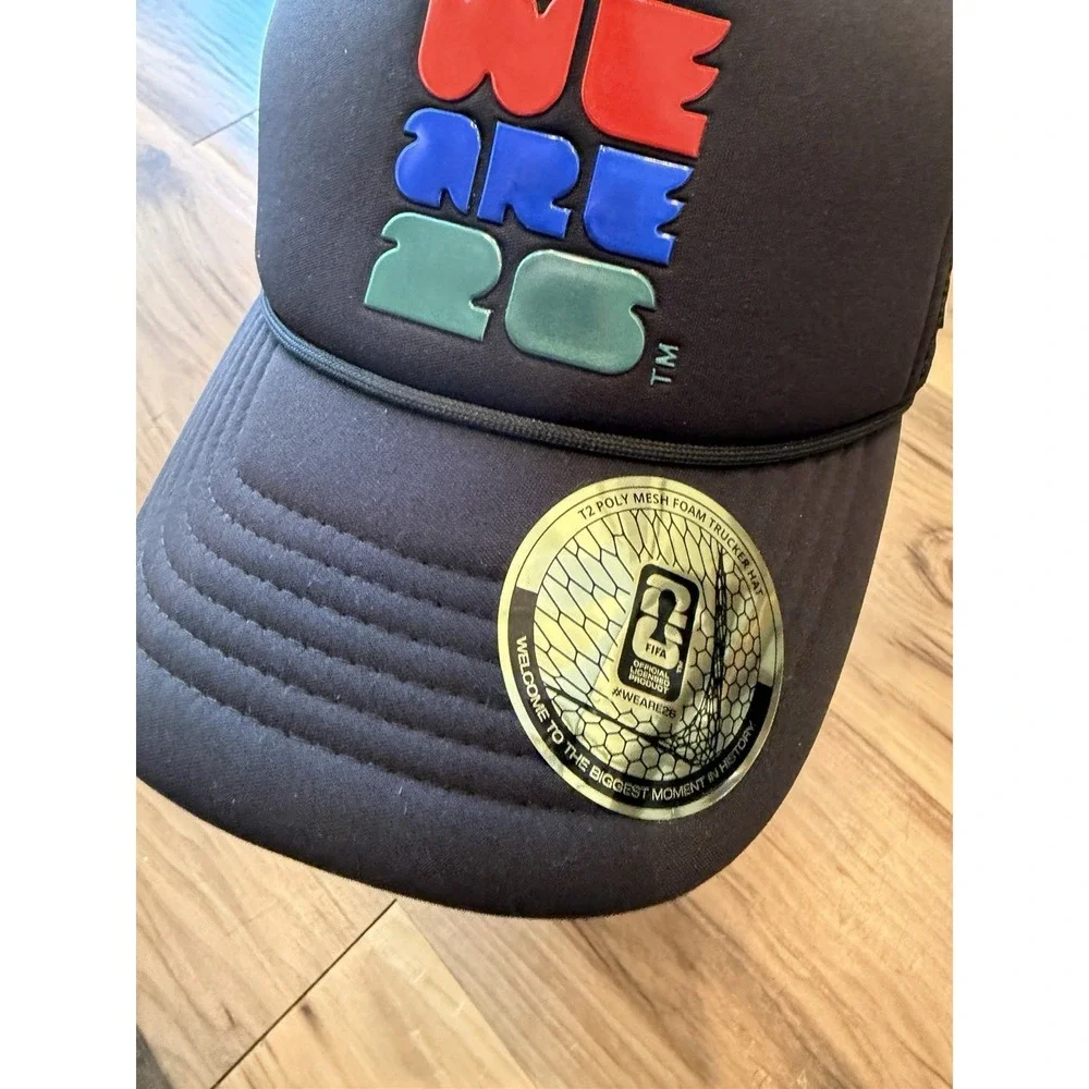 FIFA World Cup 2026 We Are 26 Foam Trucker Hat Black Snapback NWT Licensed